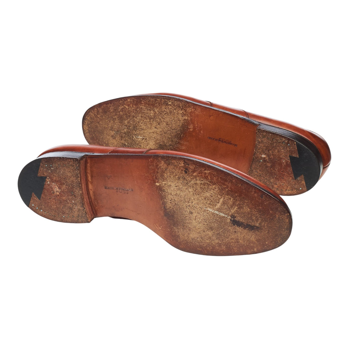 Tan Brown Leather Loafers UK 9.5 US 10 D