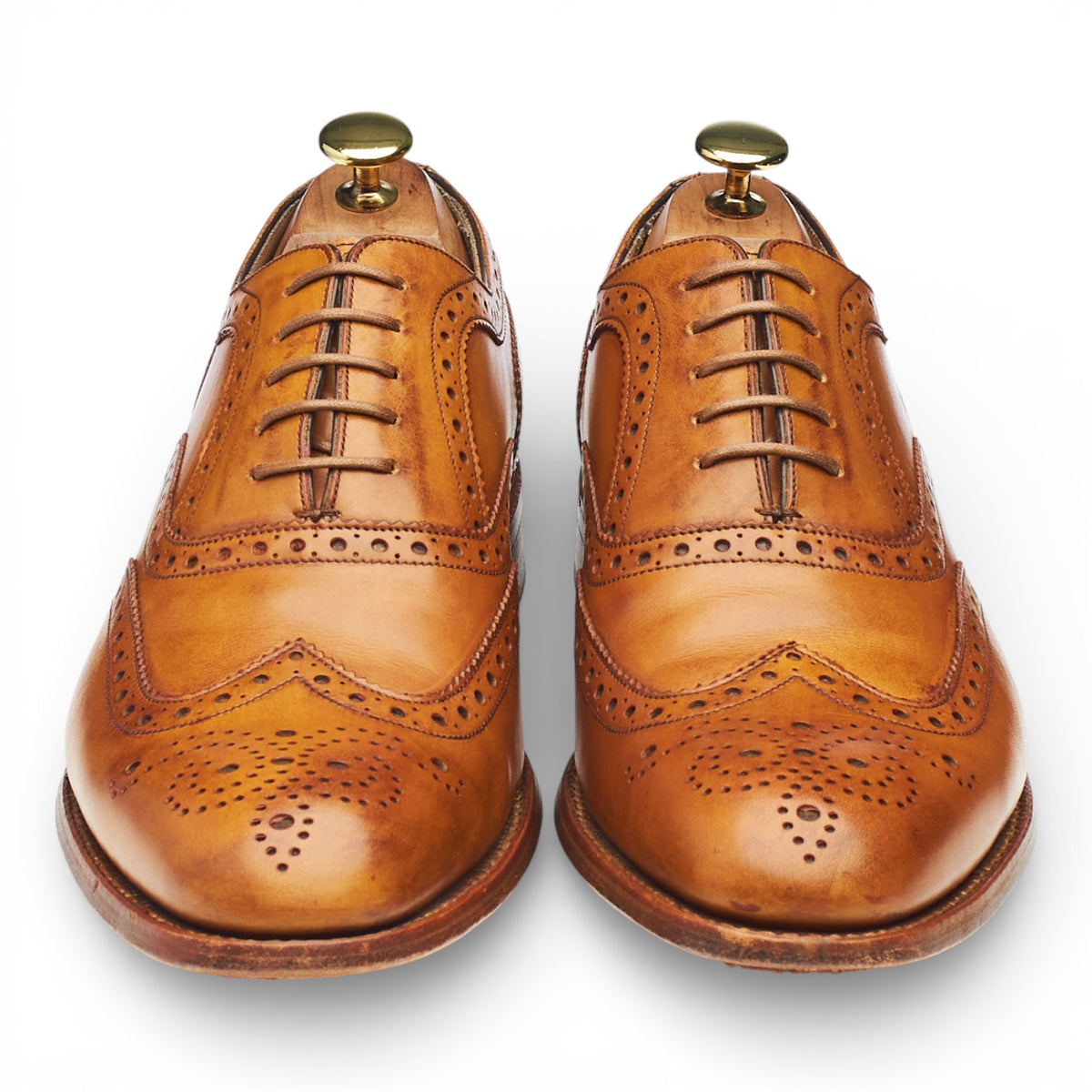 Herring 'Carnaby 2' Tan Brown Leather Oxford Brogues UK 8 F