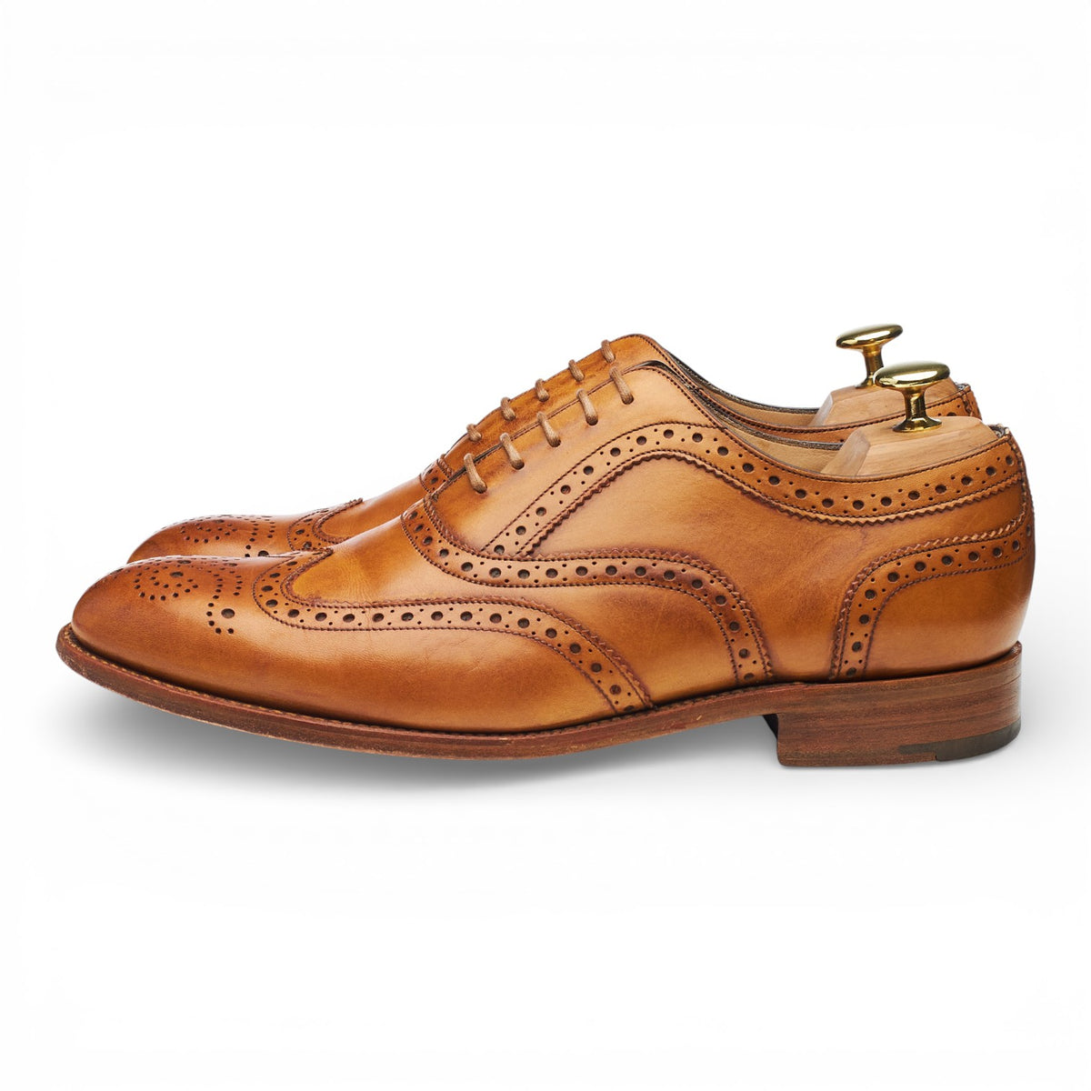Herring 'Carnaby 2' Tan Brown Leather Oxford Brogues UK 8 F