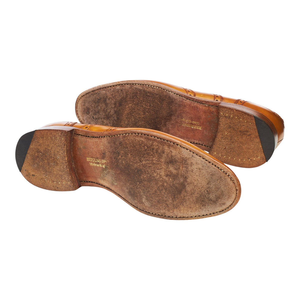 Herring 'Carnaby 2' Tan Brown Leather Oxford Brogues UK 8 F