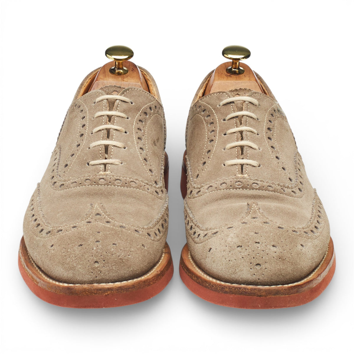 'Downton' Sand Suede Oxford Brogues UK 8 F