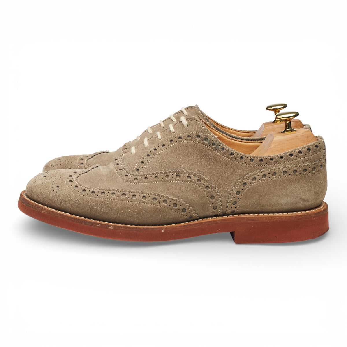 'Downton' Sand Suede Oxford Brogues UK 8 F