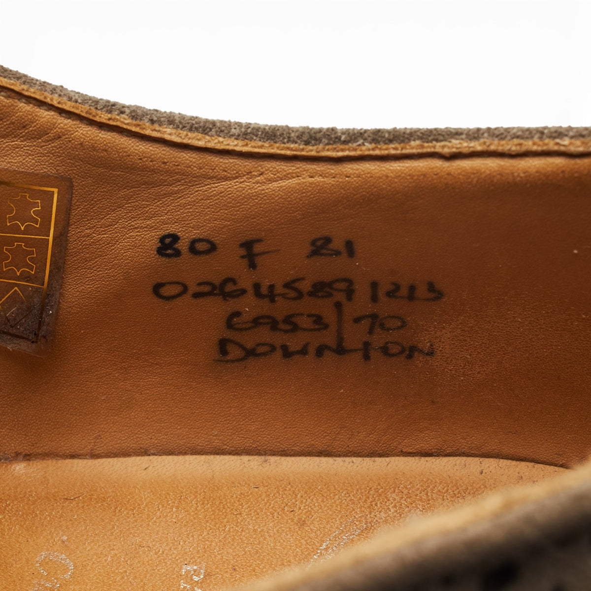 'Downton' Sand Suede Oxford Brogues UK 8 F