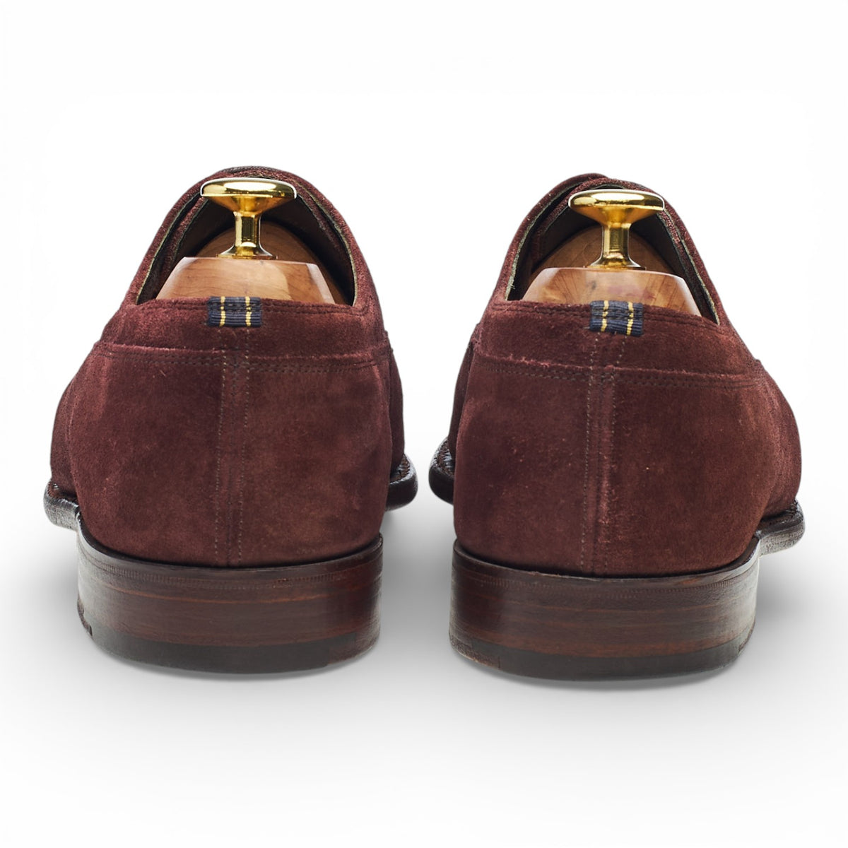 Gieves & Hawkes Burgundy Suede Oxford UK 8 F