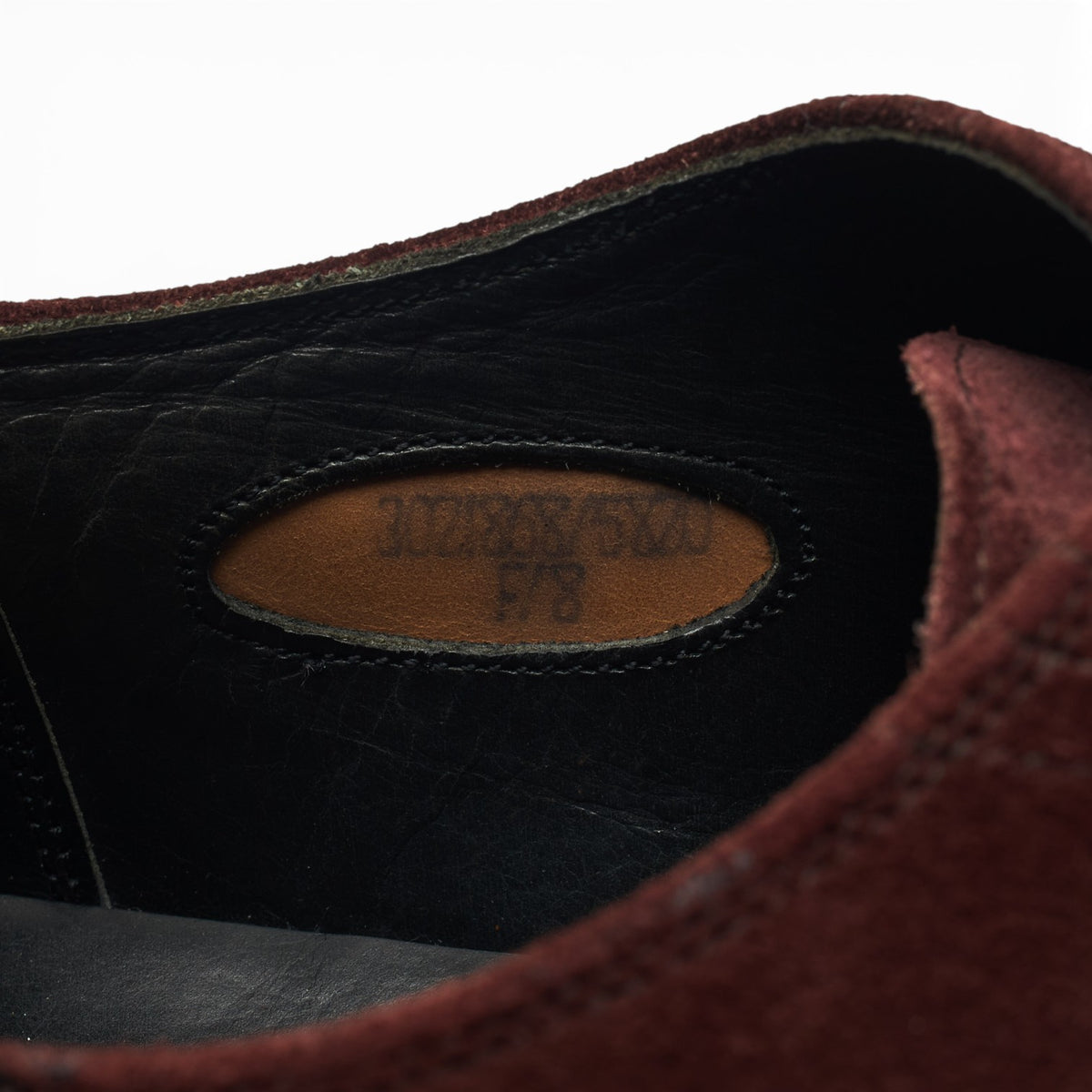 Gieves & Hawkes Burgundy Suede Oxford UK 8 F