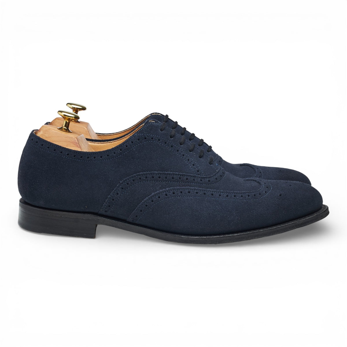 'Berlin' Navy Blue Suede Oxford Brogues UK 8 G