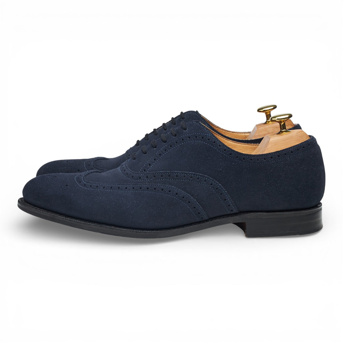 'Berlin' Navy Blue Suede Oxford Brogues UK 8 G