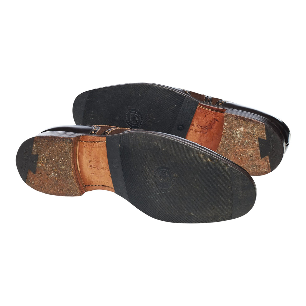 'Chetley' Dark Brown Leather & Suede Spectator Brogues UK 9 F