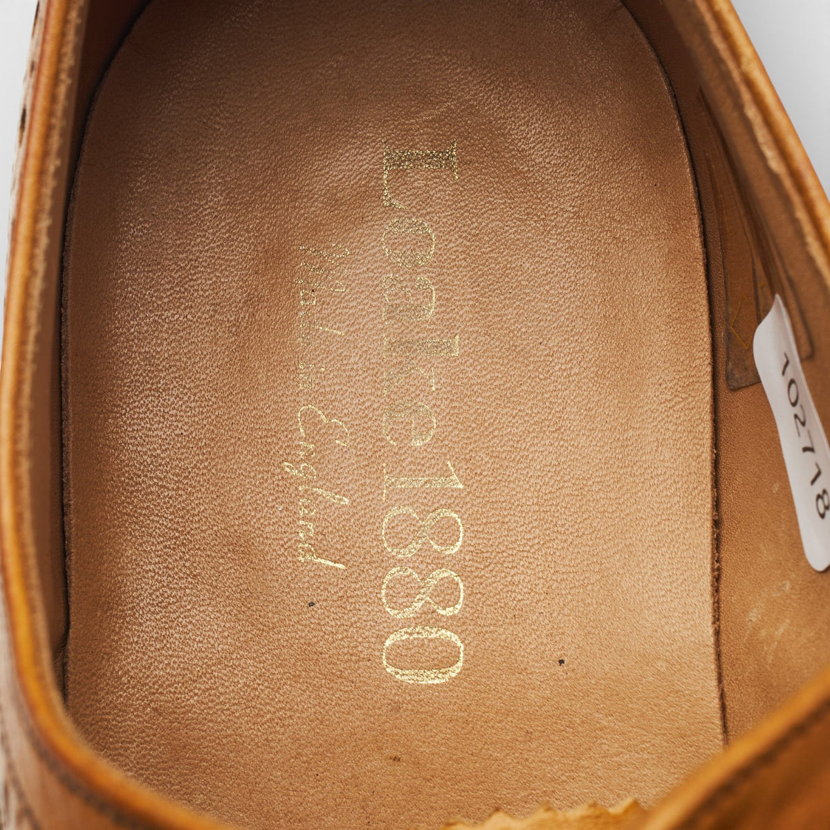 1880 'Edward' Tan Brown Leather Oxford Brogues UK 8 G