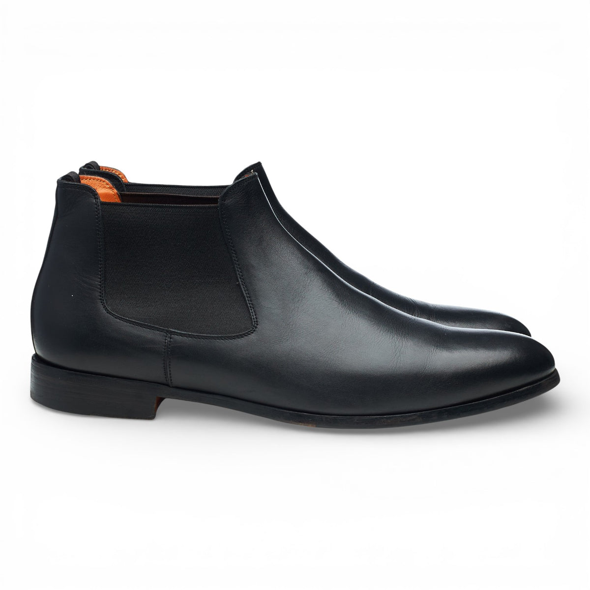 Black Leather Chelsea Boots UK 11.5