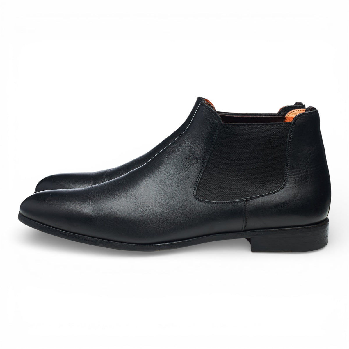 Black Leather Chelsea Boots UK 11.5