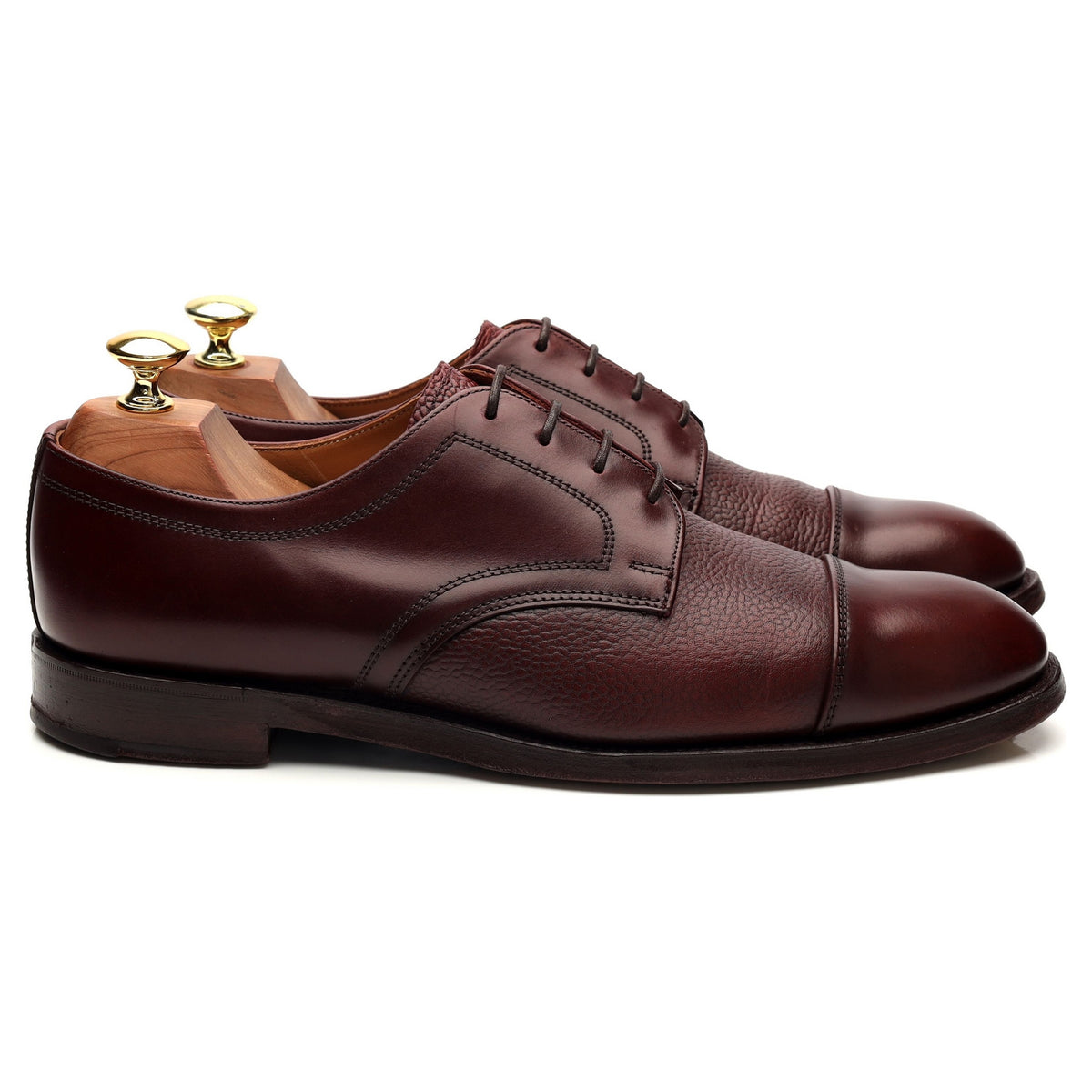 Herring &#39;Holcombe&#39; Burgundy Leather Derby UK 8 F