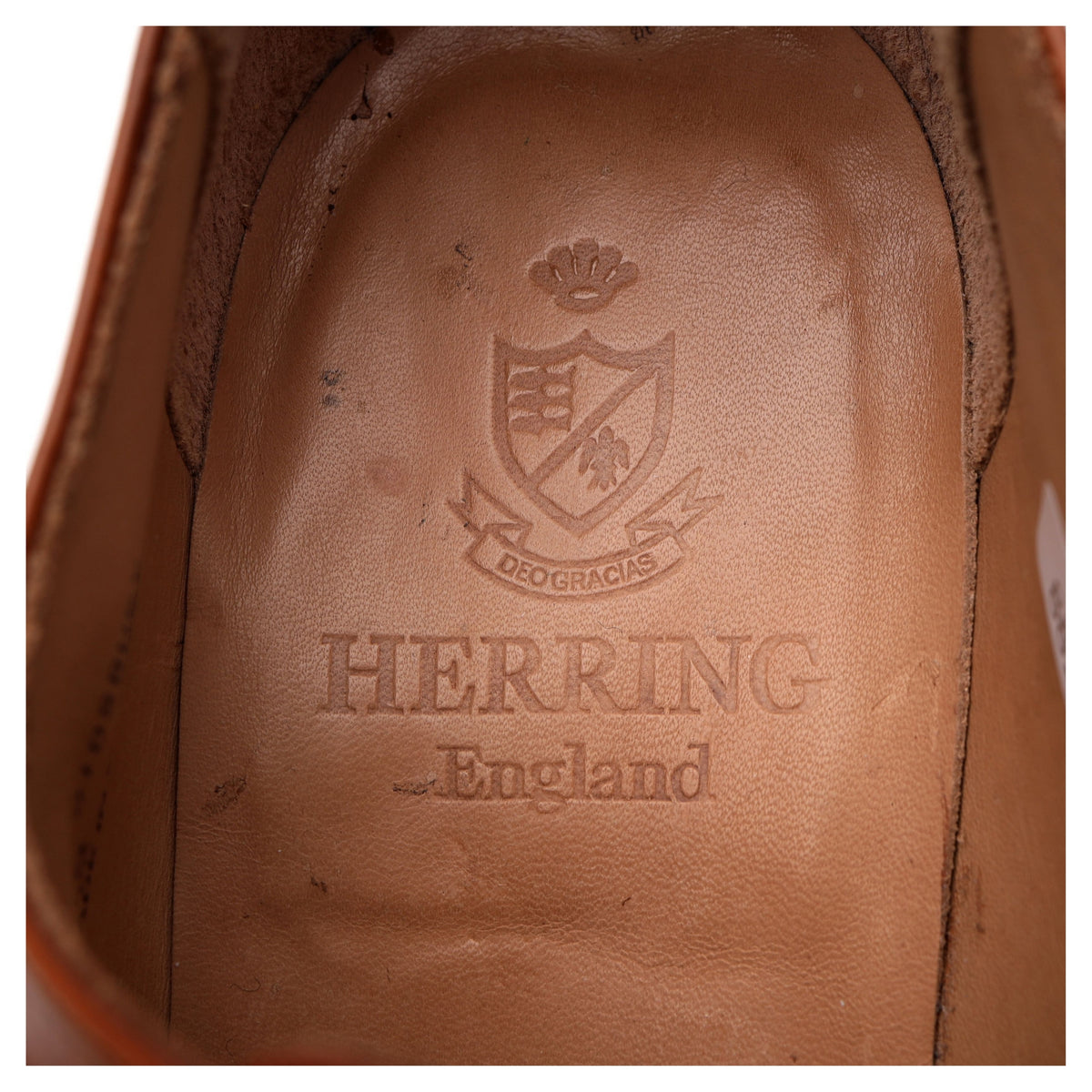 Herring &#39;Didsbury&#39; Tan Brown Leather Monk Strap UK 10 F