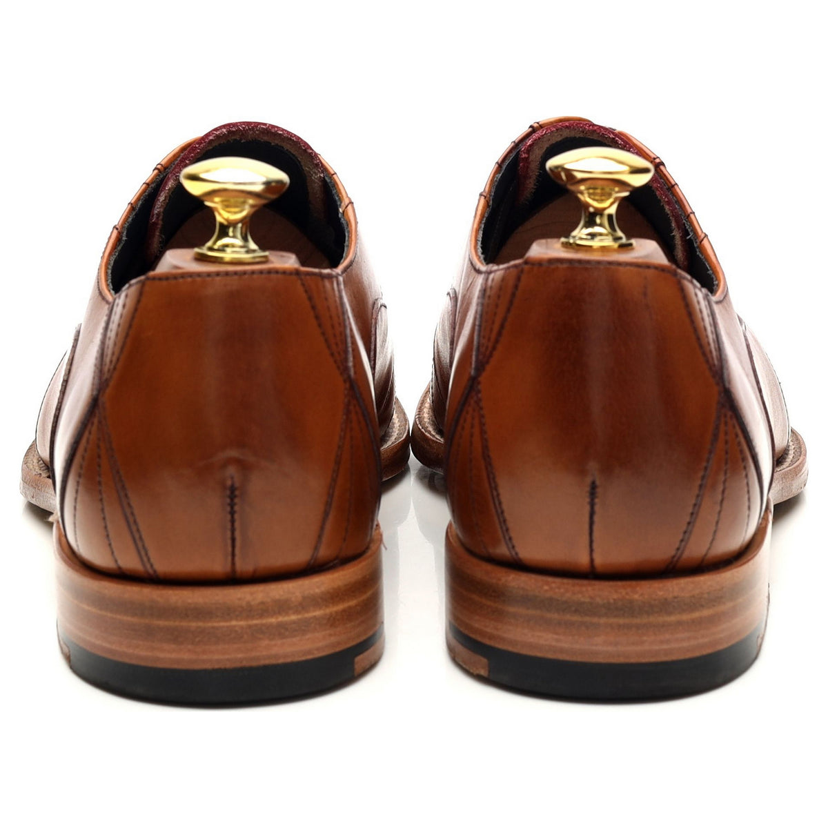 &#39;Hector&#39; Tan Brown Leather Oxford UK 7.5 F