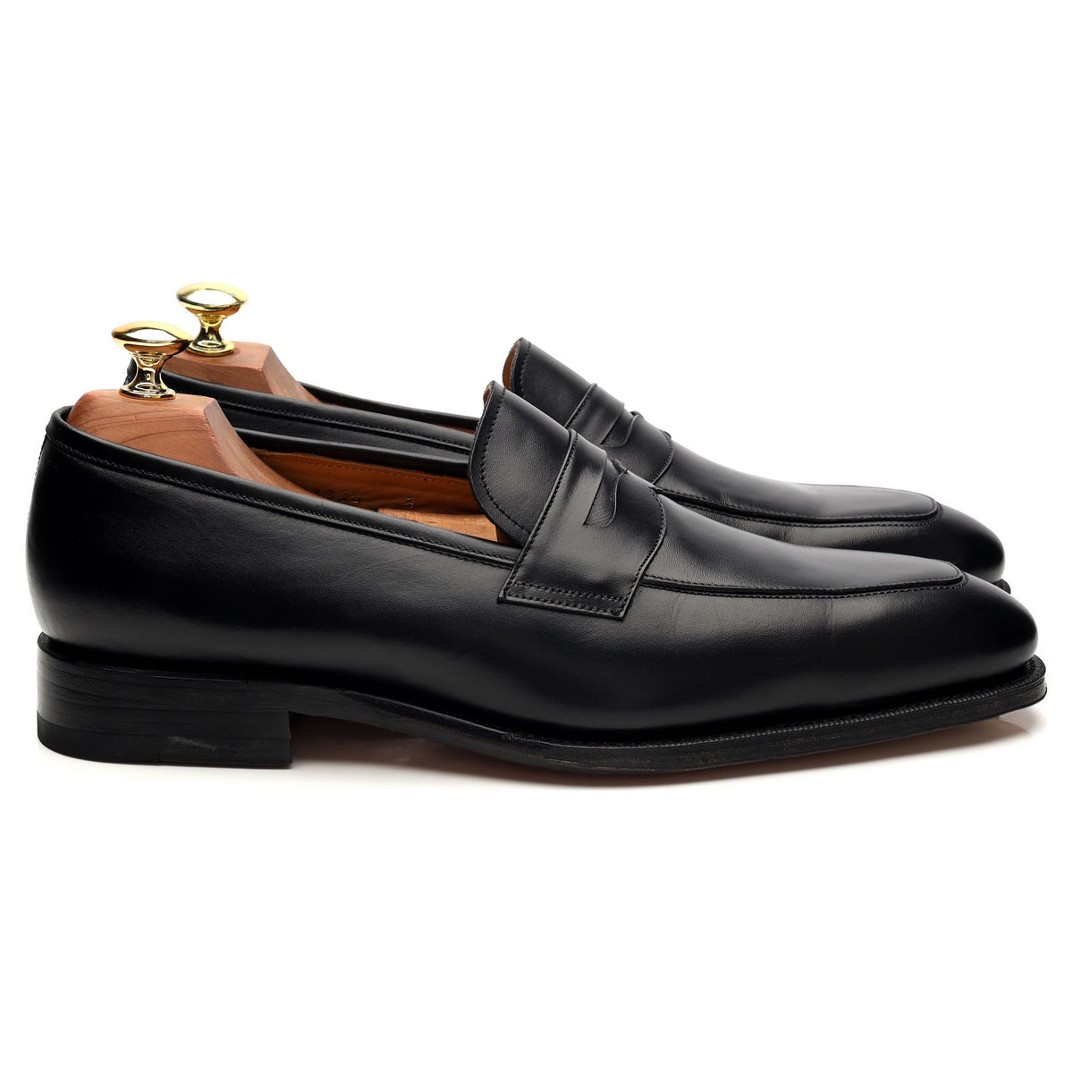 &#39;101330&#39; Black Leather Loafers UK 8