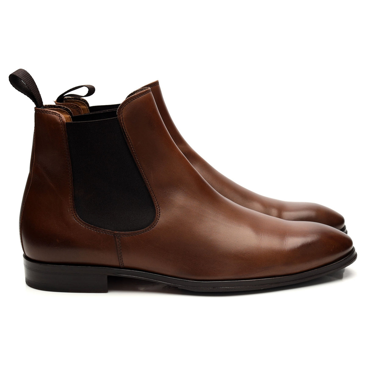 Brown Leather Chelsea Boots UK 8