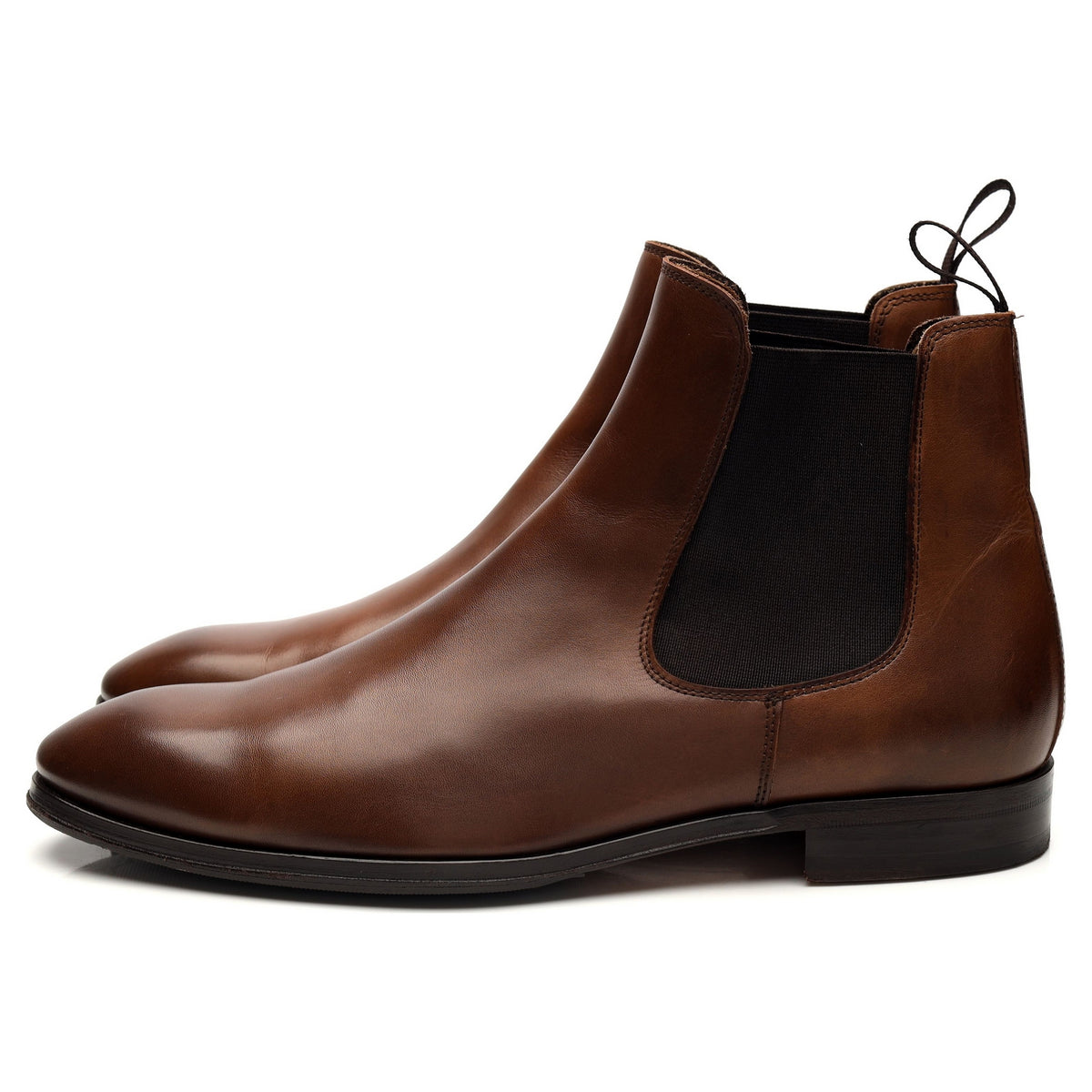 Brown Leather Chelsea Boots UK 8