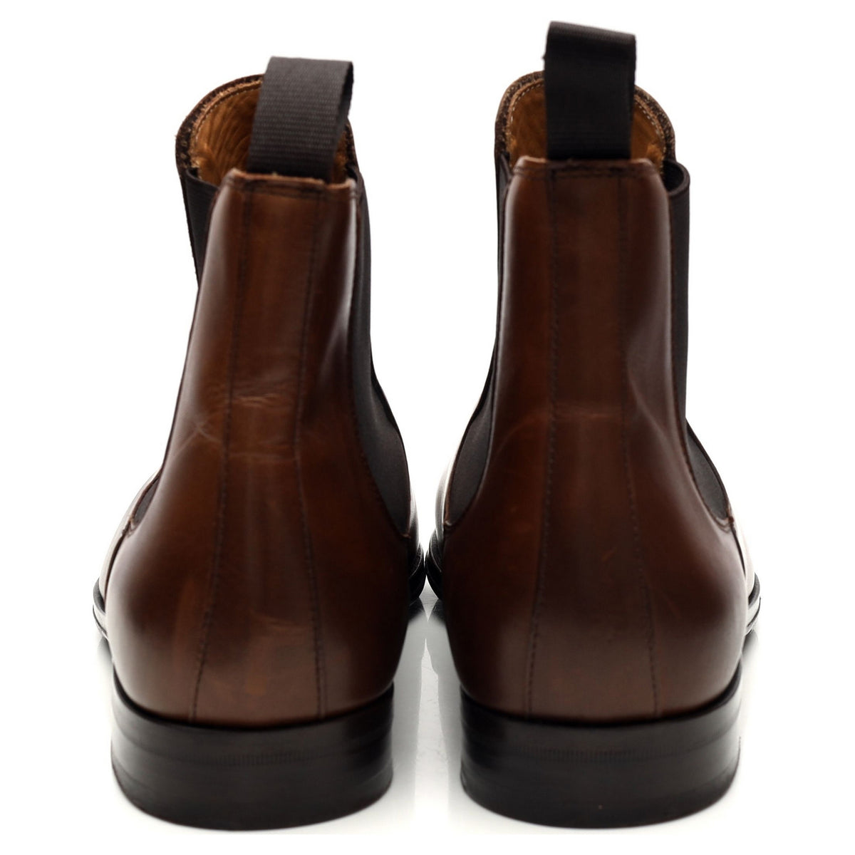 Brown Leather Chelsea Boots UK 8