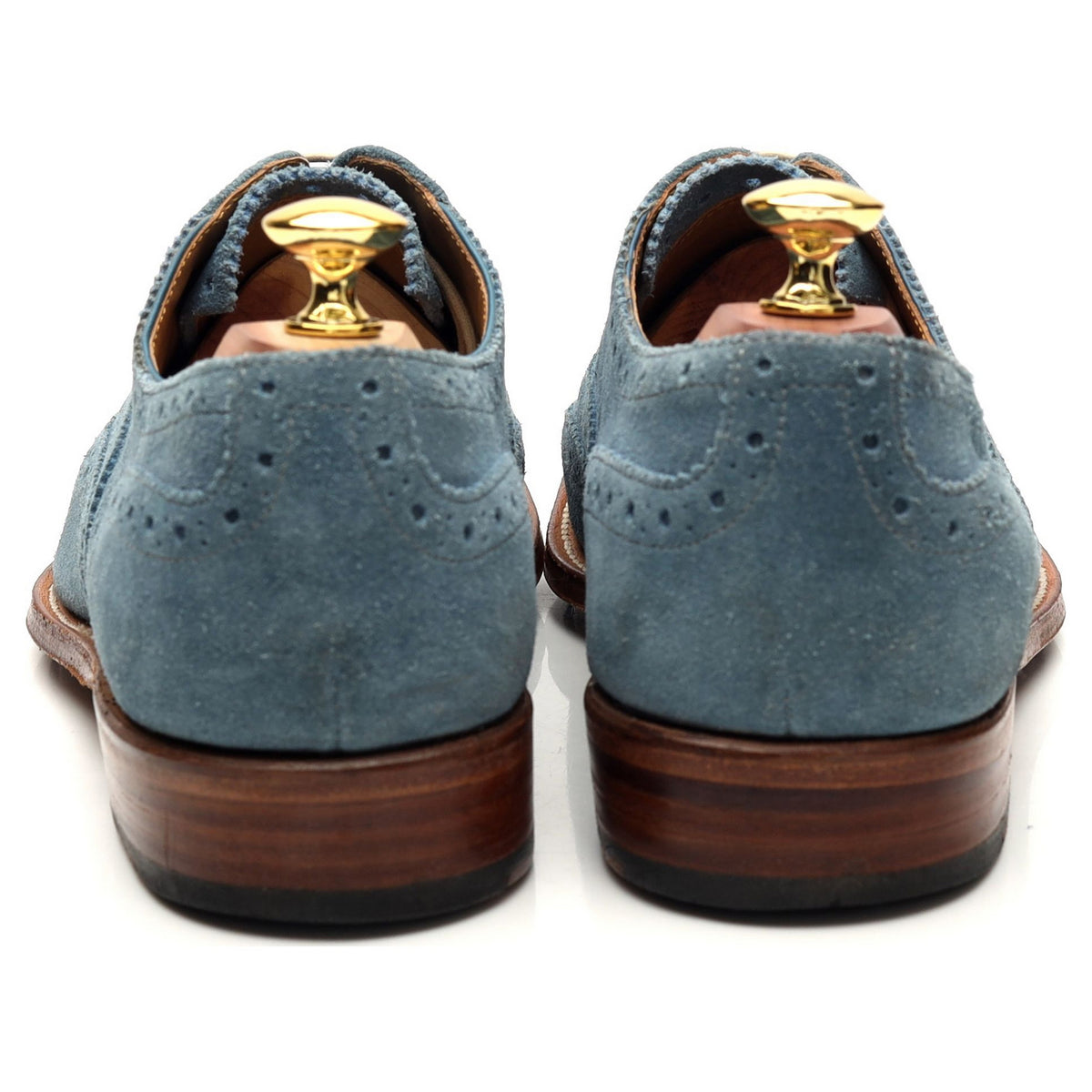 &#39;Dylan&#39; Blue Suede Oxford Brogues UK 7 F