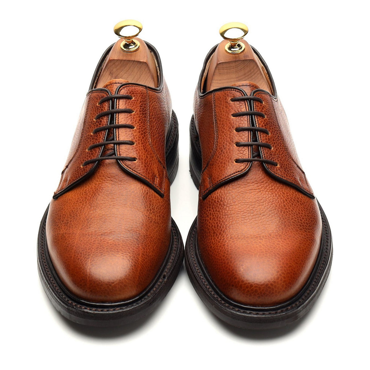 &#39;Nairn&#39; Tan Brown Grain Leather Derby UK 6 F