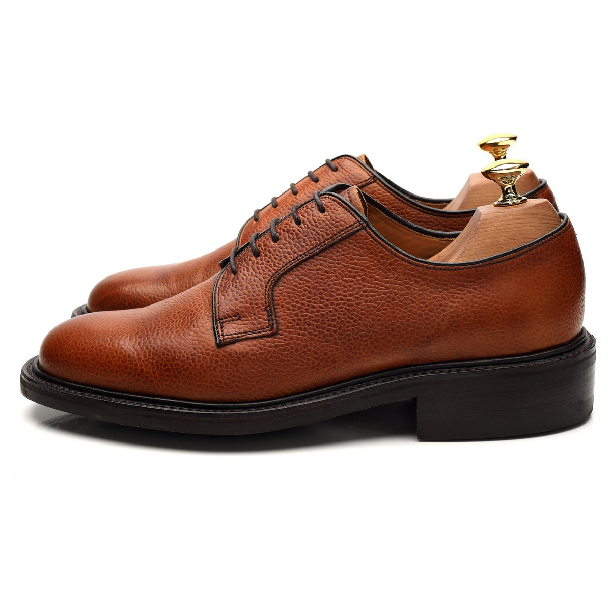 &#39;Nairn&#39; Tan Brown Grain Leather Derby UK 6 F