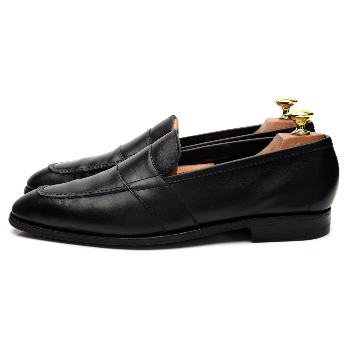 &#39;Buckingham&#39; Black Leather Loafers UK 8.5 E