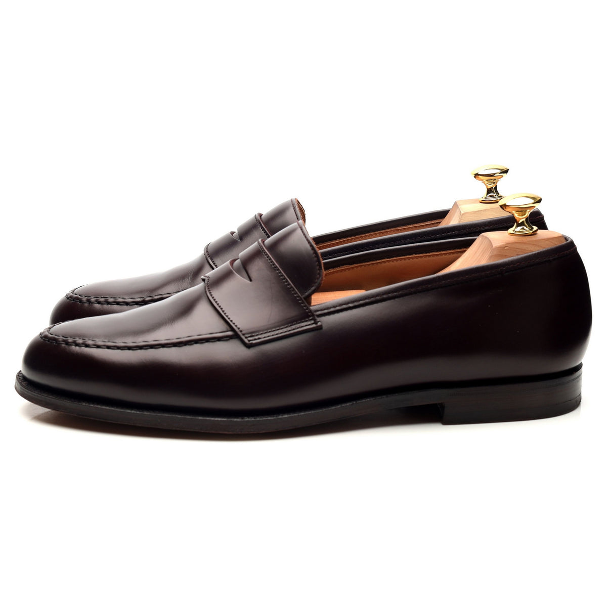 &#39;Boston&#39; Burgundy Leather Loafers UK 10.5 E