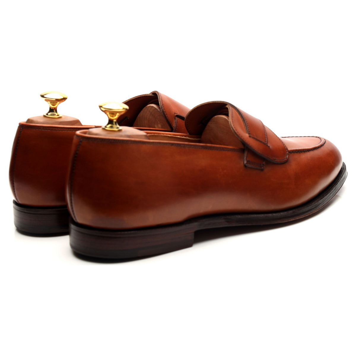 &#39;Selby&#39; Tan Brown Butterfly Loafers UK 10.5 E