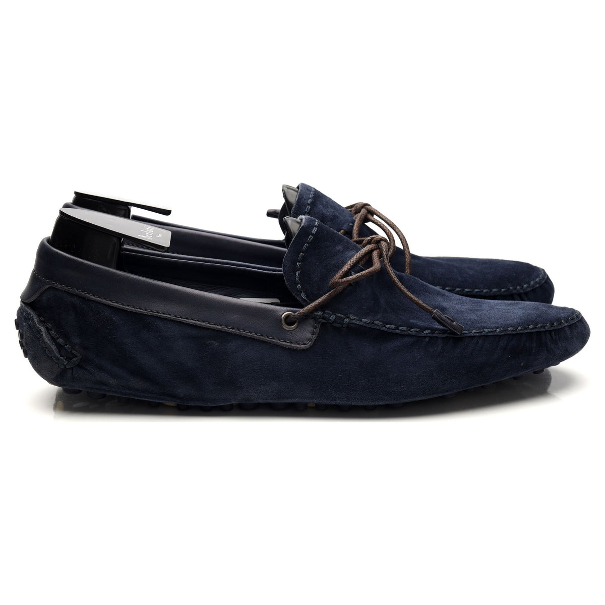 Navy Blue Suede Driving Loafers UK 9.5