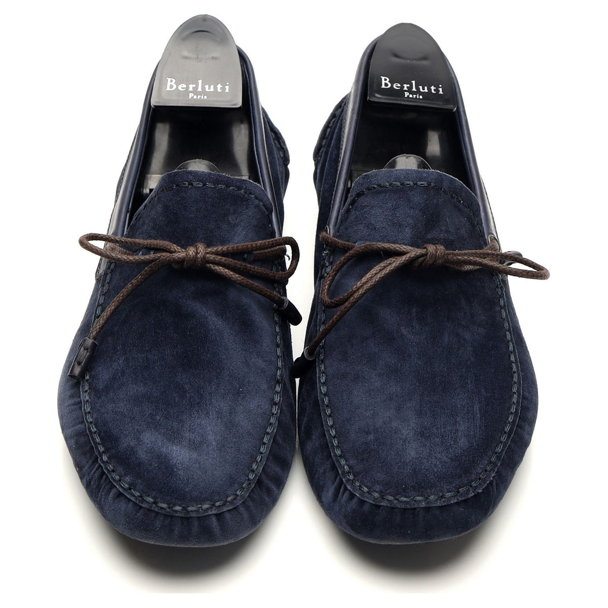 Navy Blue Suede Driving Loafers UK 9.5