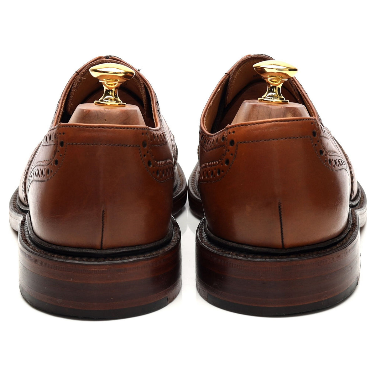 1880 &#39;Chester&#39; Tan Brown Leather Derby Brogues UK 10 F