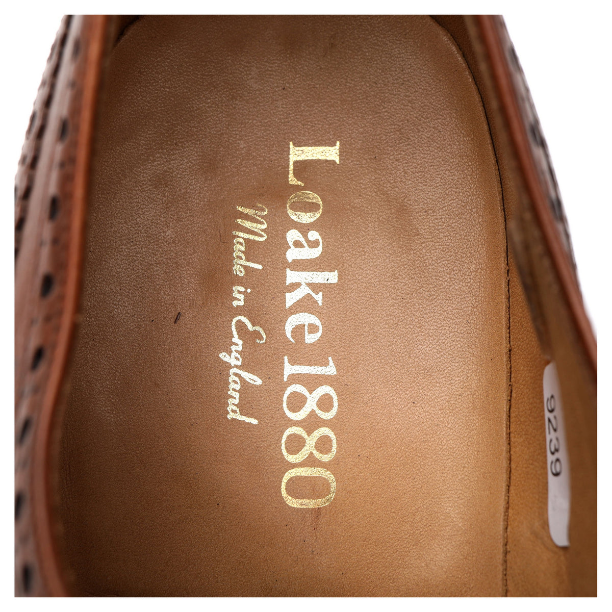 1880 &#39;Chester&#39; Tan Brown Leather Derby Brogues UK 10 F