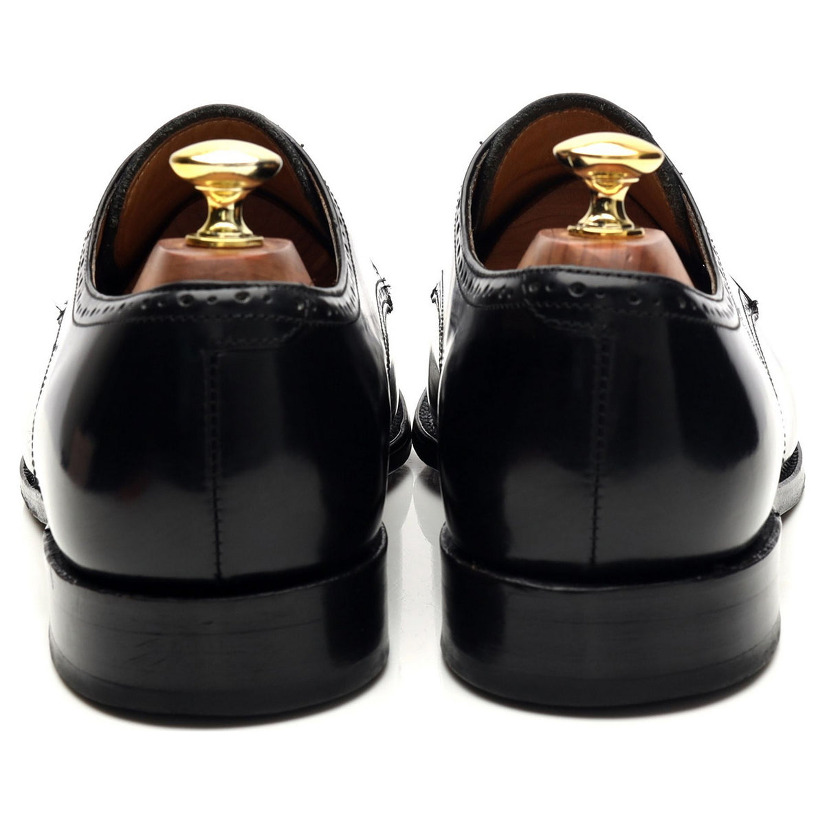 &#39;376717&#39; Black Leather Cap Toe Derby UK 8 G