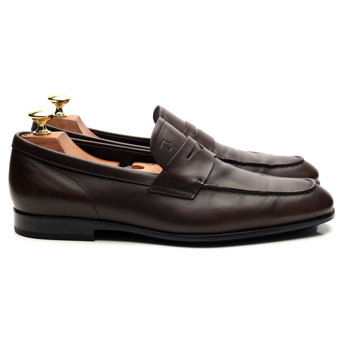 Dark Brown Leather Loafers UK 7