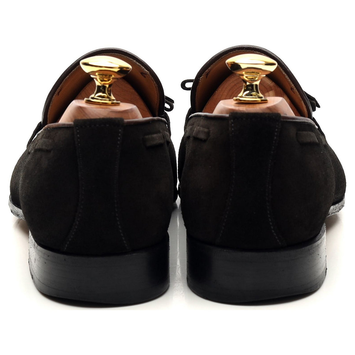 Black Suede String Loafers UK 6