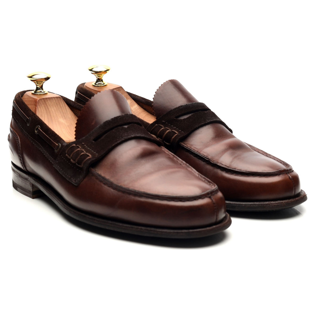 Brown Leather Loafers UK 8 F