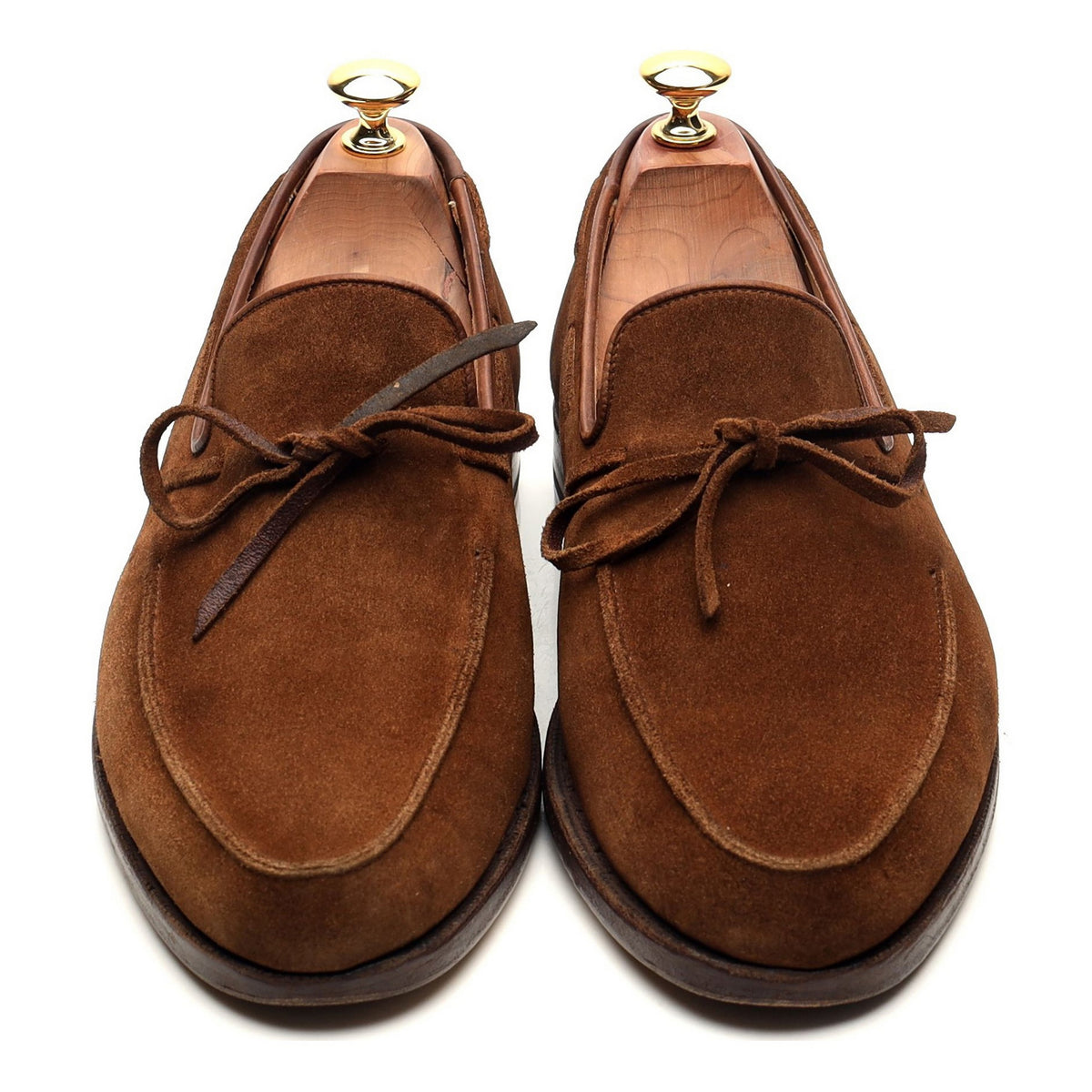 &#39;Hayling&#39; Brown Suede String Loafers UK 9 E