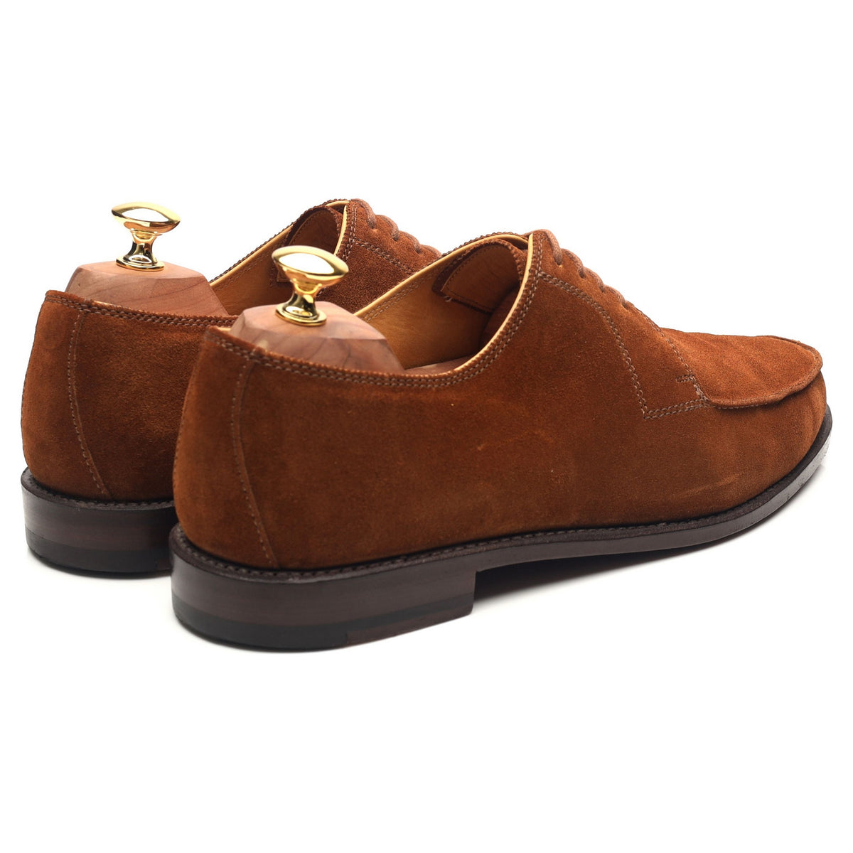 &#39;Norweger&#39; Tan Brown Suede Apron Derby UK 9