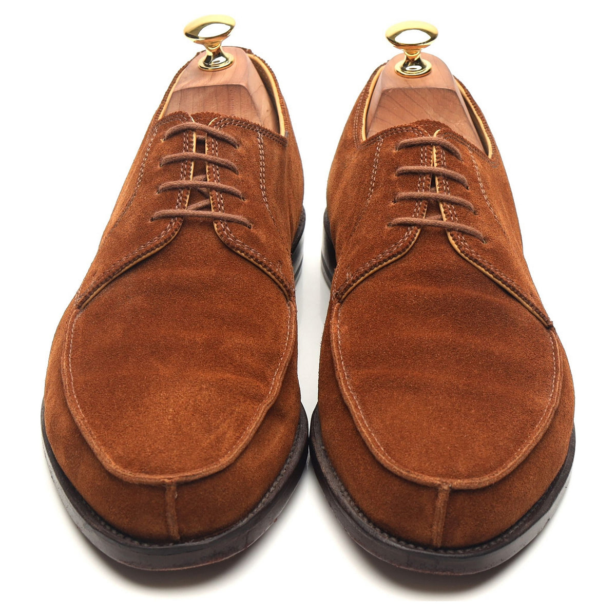 &#39;Norweger&#39; Tan Brown Suede Apron Derby UK 9