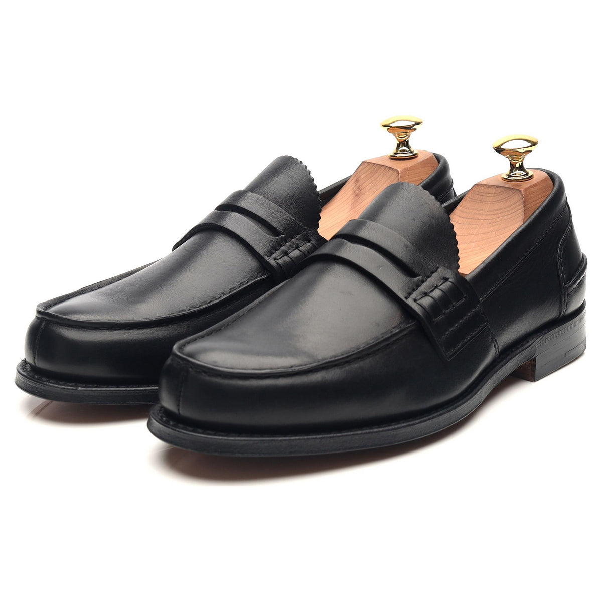 &#39;Pembrey&#39; Black Leather Loafers UK 6 G