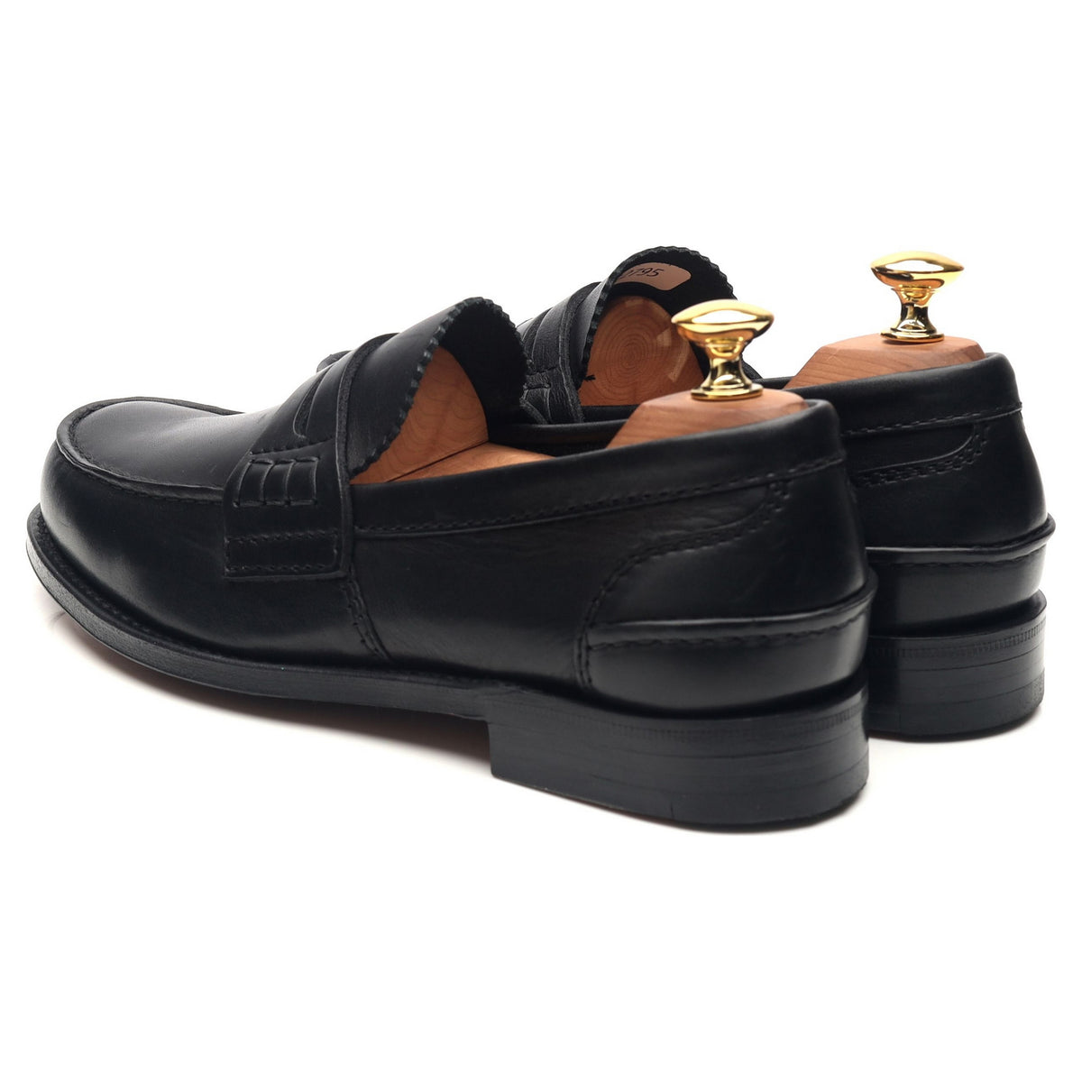 &#39;Pembrey&#39; Black Leather Loafers UK 6 G