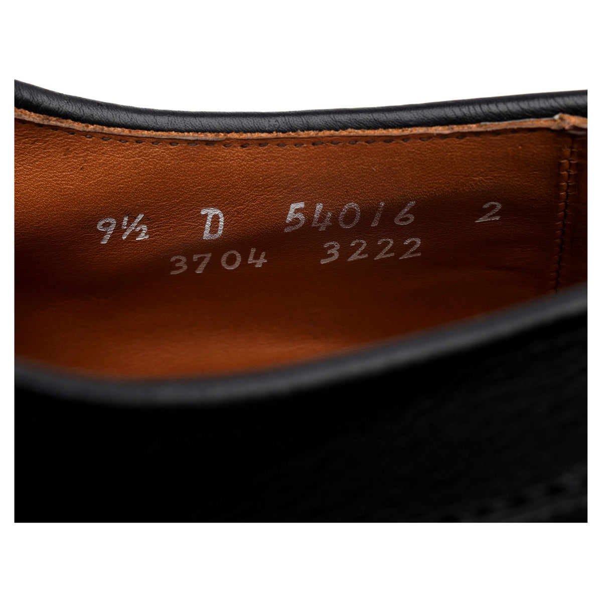 &#39;Stockbridge&#39; Black Leather Split Toe Derby UK 8.5 US 9.5 D