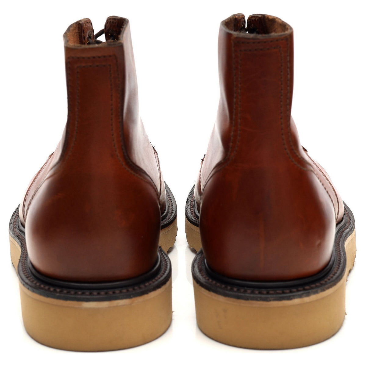 &#39;Harrison&#39; Tan Brown Leather Boots UK 6.5