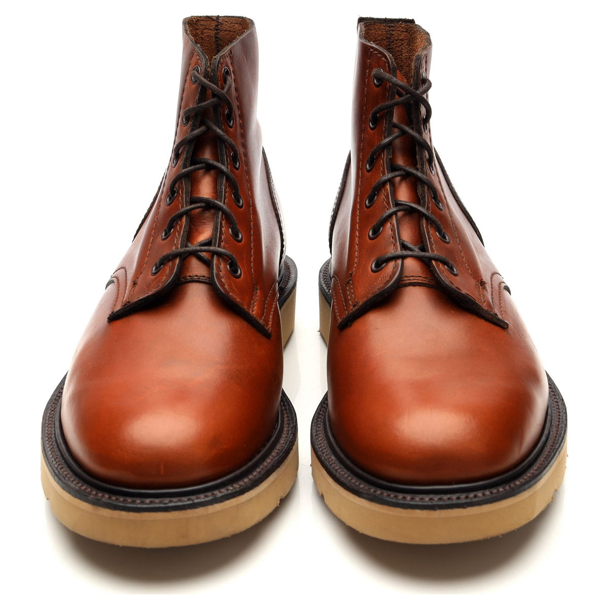 &#39;Harrison&#39; Tan Brown Leather Boots UK 6.5