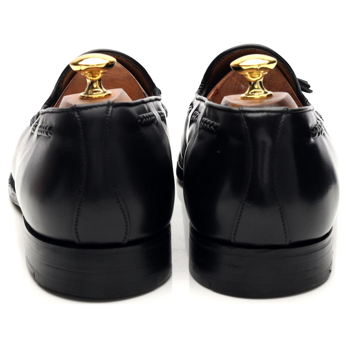 &#39;Barnwell 2&#39; Black Leather Tassel Loafers UK 11 EX