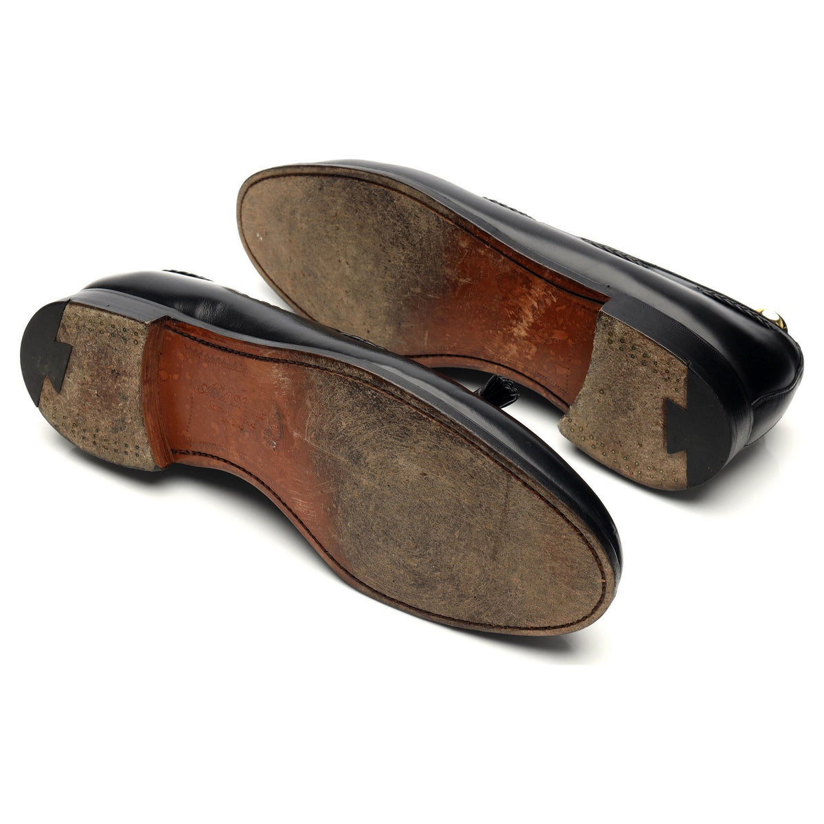 &#39;Barnwell 2&#39; Black Leather Tassel Loafers UK 11 EX