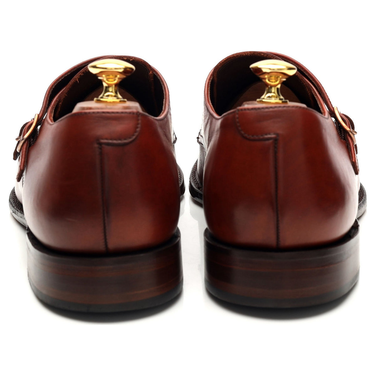 1880 Legacy &#39;Wensum&#39; Tan Brown Leather Double Monk Strap UK 10 F