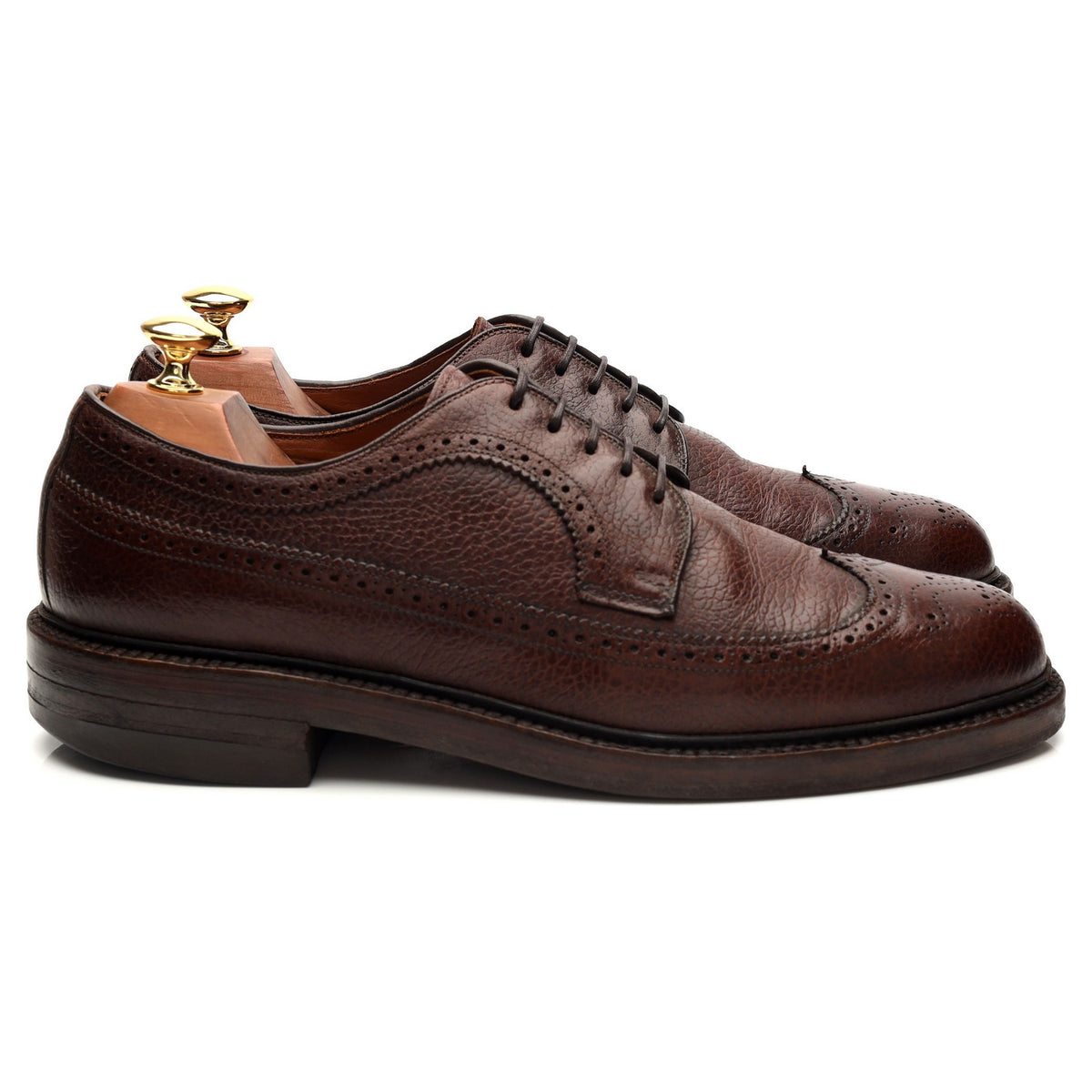 Brown Grain Oxhide Leather Derby Brogues UK 8.5 US 9.5 D