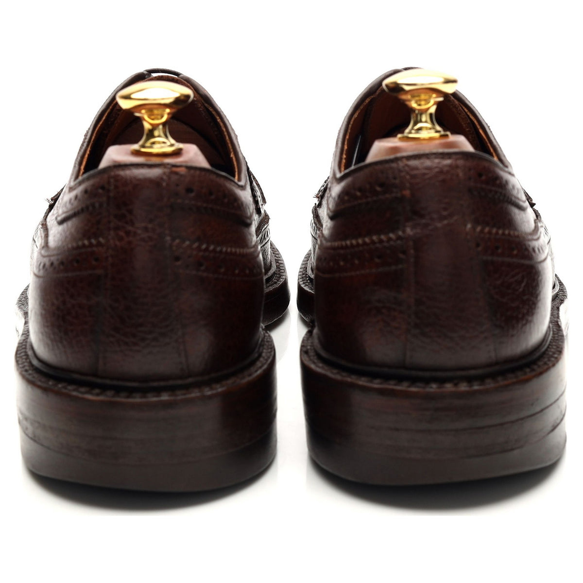 Brown Grain Oxhide Leather Derby Brogues UK 8.5 US 9.5 D