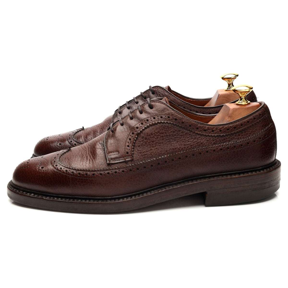 Brown Grain Oxhide Leather Derby Brogues UK 8.5 US 9.5 D